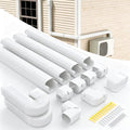 4" 17Ft Mini Split Line Set Cover, Easy Install PVC Line Hide Kit