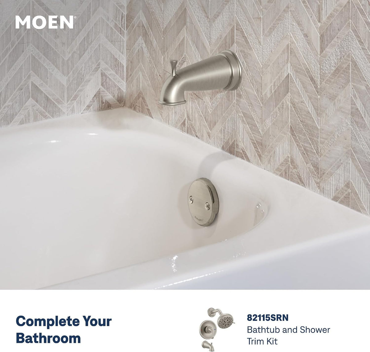 Moen Idora Centerset Bathroom Faucet, Spot Resist Nickel, 84115SRN