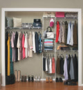 ClosetMaid Wire Closet Organizer System, Adjustable from 5 to 8 Ft., with Shelves, Hardware, Durable Steel, Fixed Mount Installation, White