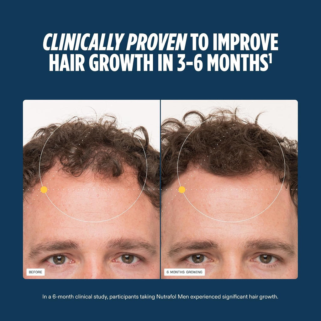 Nutrafol Men Hair Growth Supplements, Ages 18-49, 1-Month Bottle