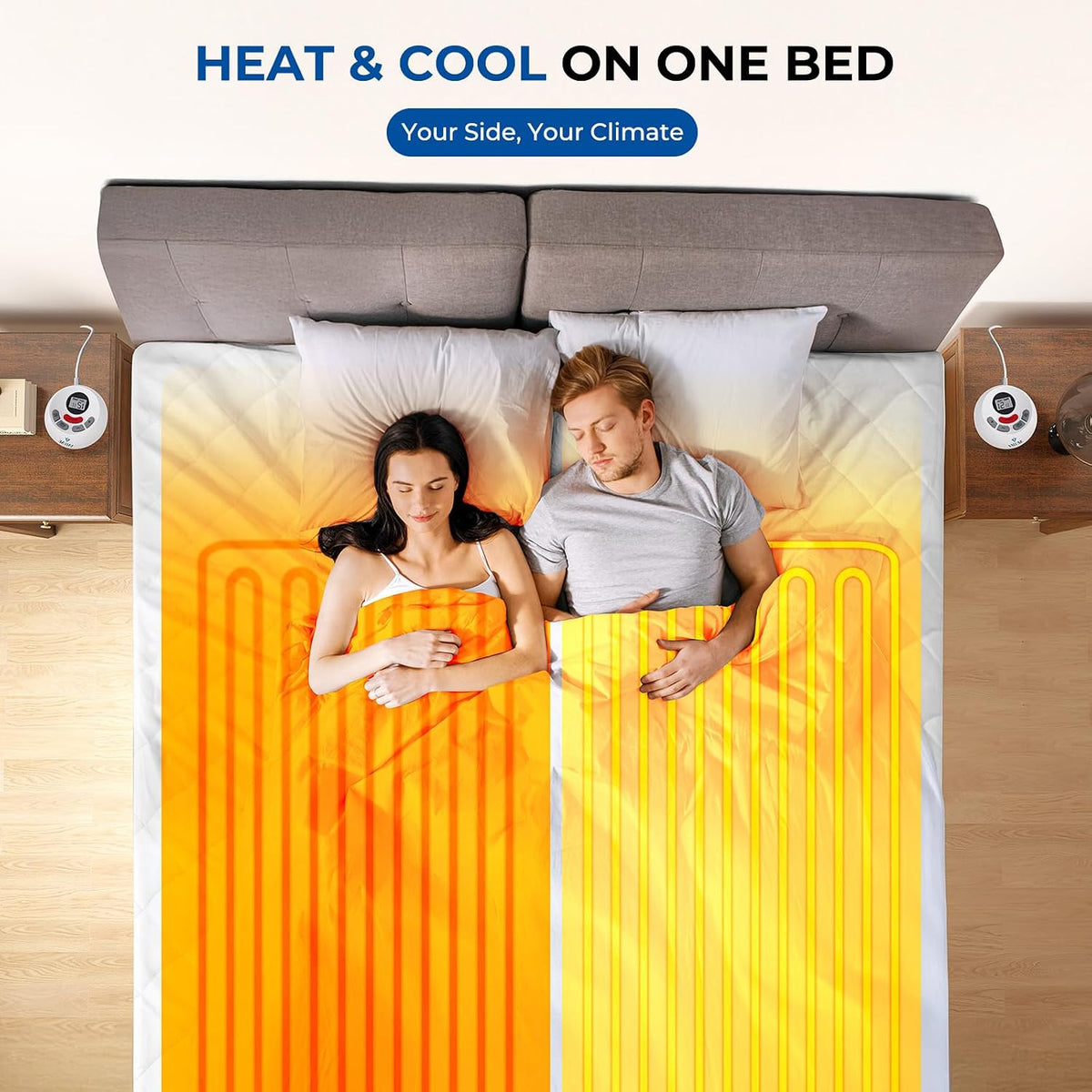 VALUXE Heated Mattress Pad King Size 12 Heat Settings Electric Bed Warmer