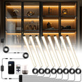 Black Shelf Lights, LED Bookcase Lighting Compatible with Alexa, WiFi Dimmable 2700K Under Shelf Lighting for Bookshelf, Display Case, Cabinets with