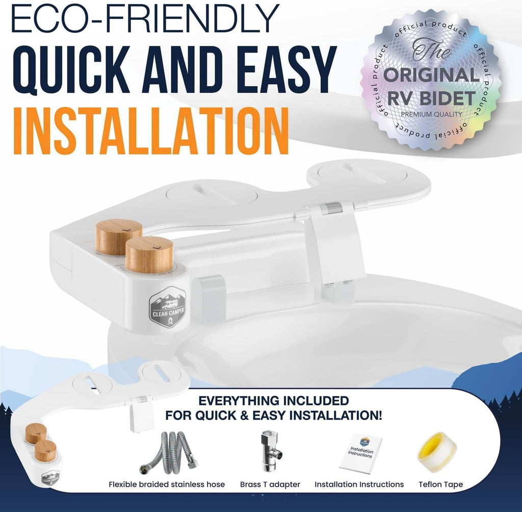 Original Reversible RV Bidet, Universal Fit for RV Toilets