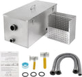BEAMNOVA Commercial Grease Trap, 25lbs, Stainless Steel, Side Inlet