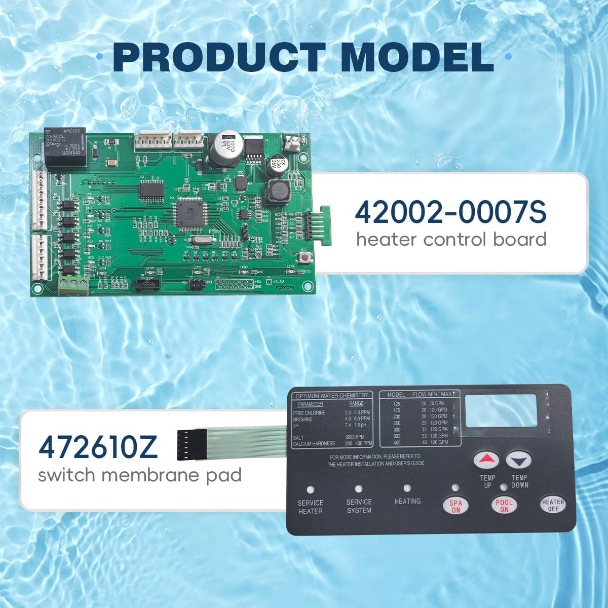 42002-0007S Pool Heater Control Board Kit 461105 Fit for Pentair MasterTemp