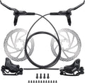 TOBWOLF MTB Hydraulic Disc Brake Set, Four-Piston Bike Brake Upgrade Kit