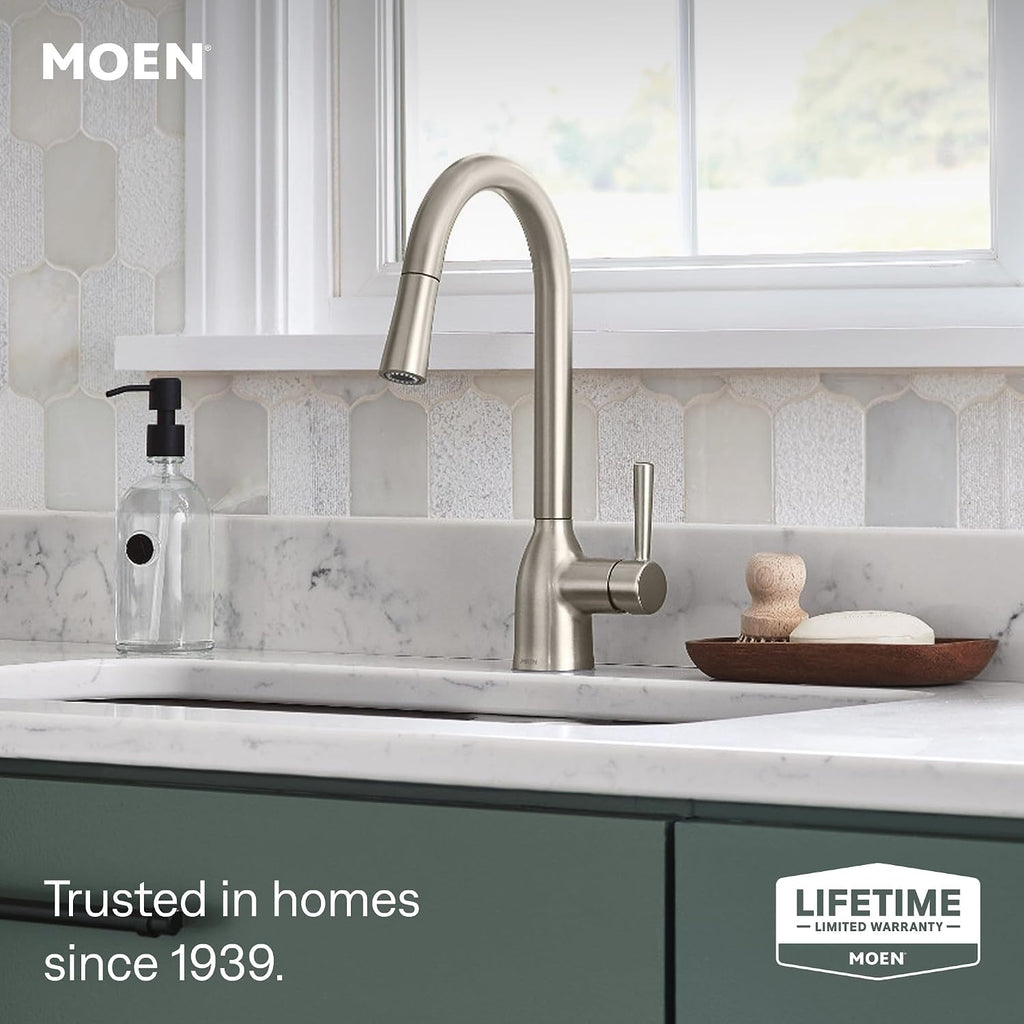Moen Adler Pulldown Kitchen Faucet, Spot Resist Stainless, 87233SRS