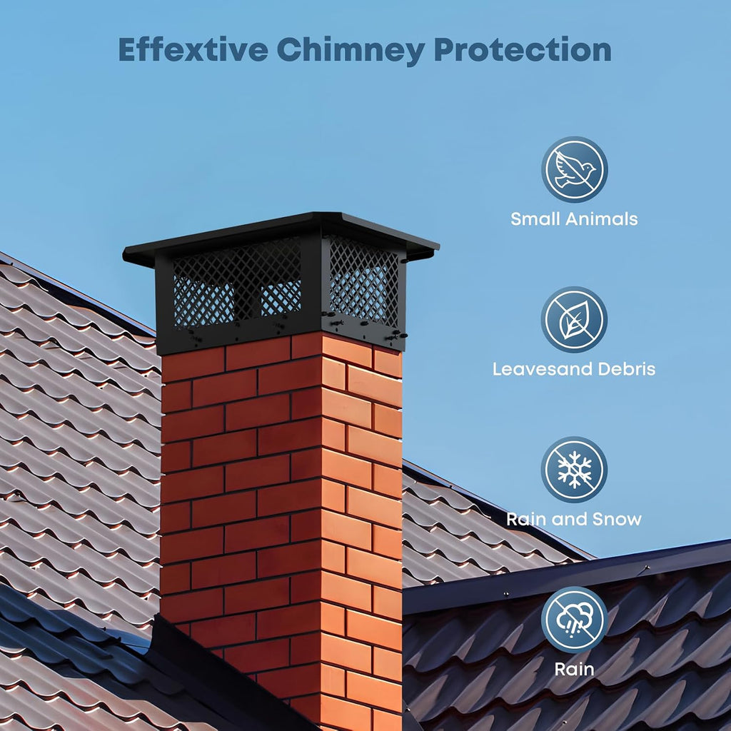 Stanbroil 14" x 19" Chimney Cap, Adjustable Fit Existing Outside Clay Flue