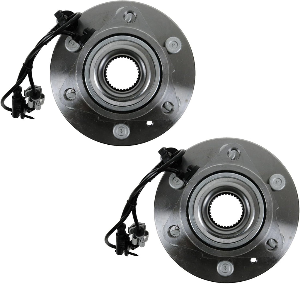 TRQ Front Wheel Bearing & Hub Assembly Set