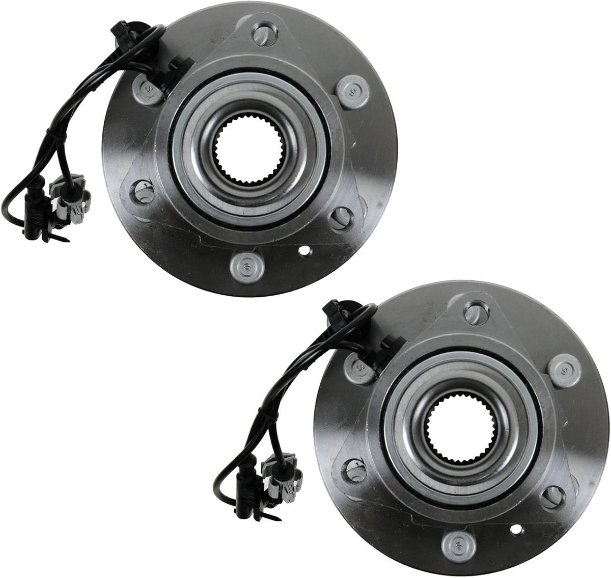 TRQ Front Wheel Bearing & Hub Assembly Set
