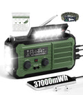 Emergency Radio Hand Crank Solar, 10000mAh/37000mWh Emergency Weather Radio