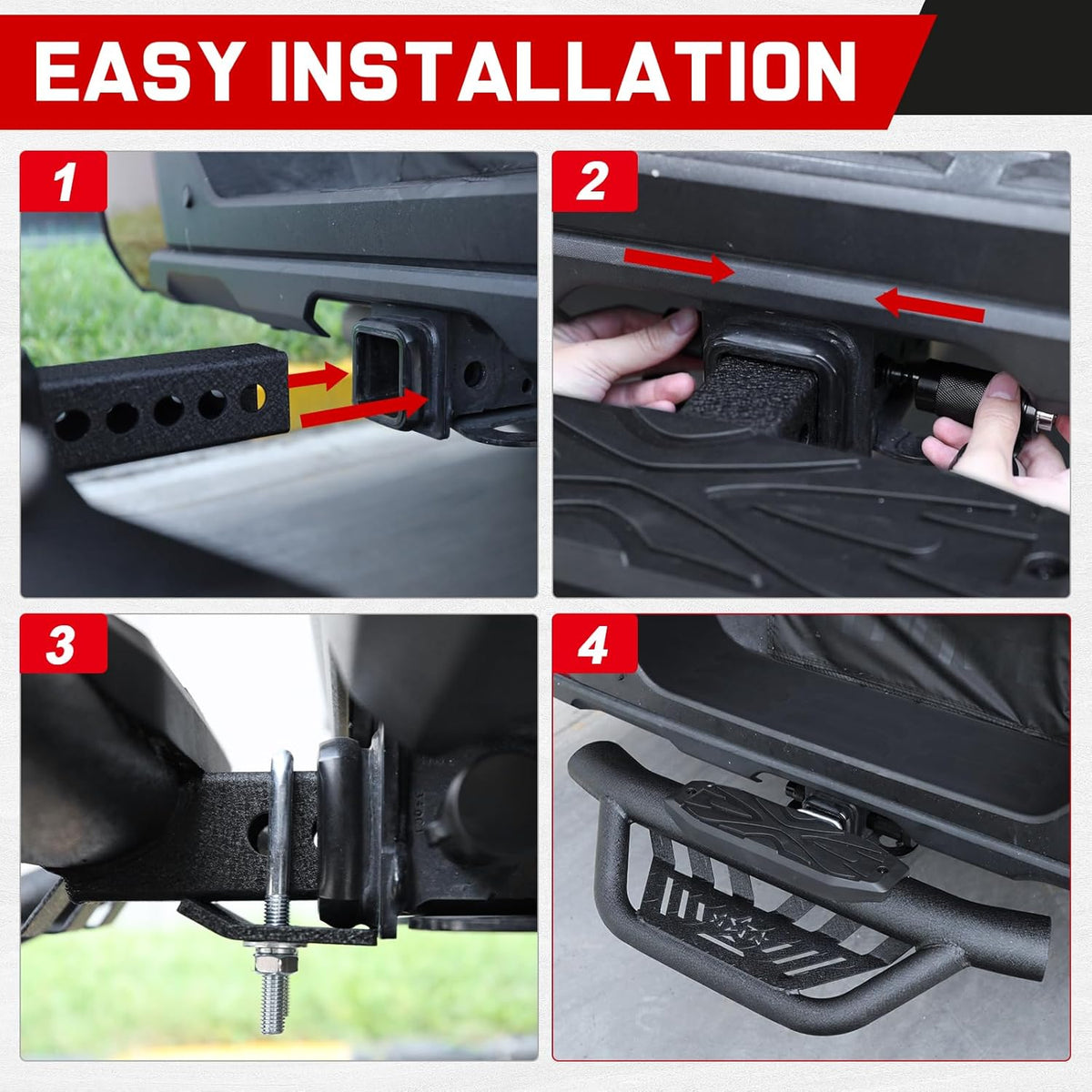 Double Layer Tow Hitch Step for 2" Hitch Receiver Trailer Hitch Step