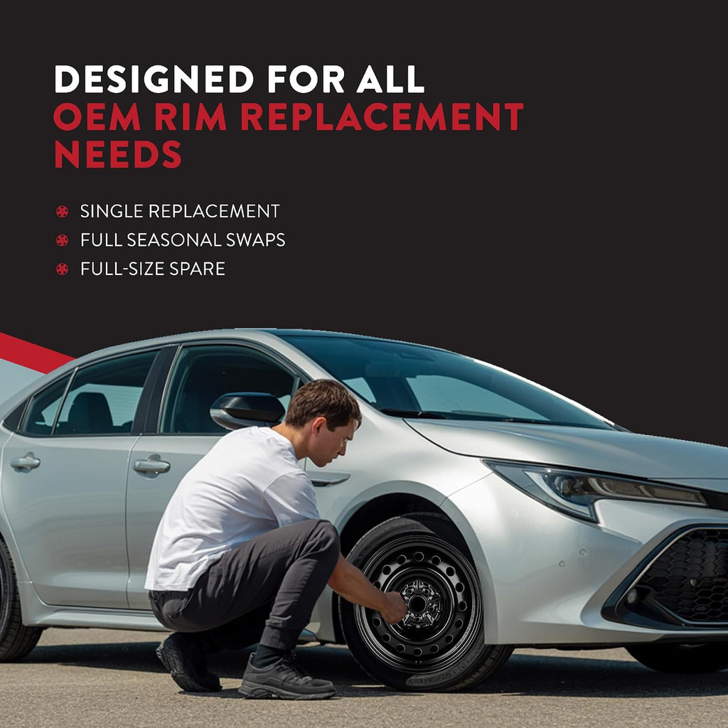 For 2009-2019 Toyota Corolla Rims 16 Inch Painted Black Car Rim - OE Direct Replacement - Road Ready Car Wheel