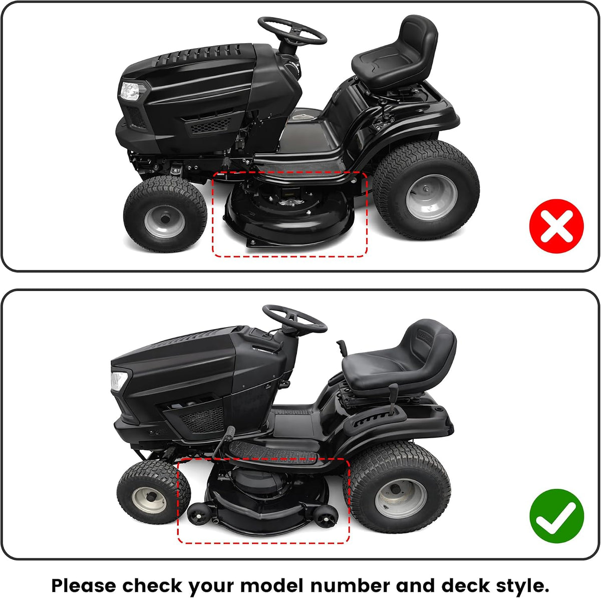 HECASA 46" Lower Bagger Chute Compatible with Craftsman Lawn Mowers