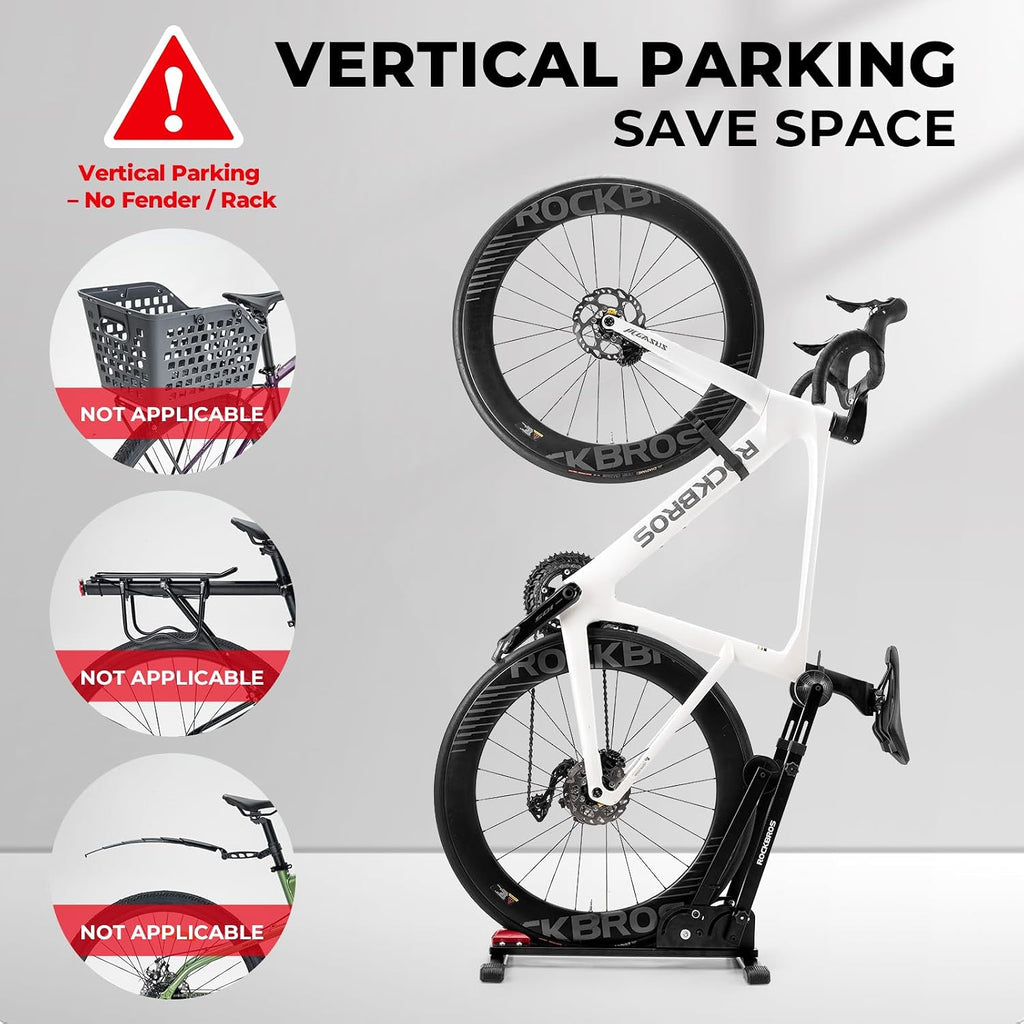 ROCKBROS Bike Stand 2-in-1, Vertical or Horizontal for 20-29 Inch Wheels