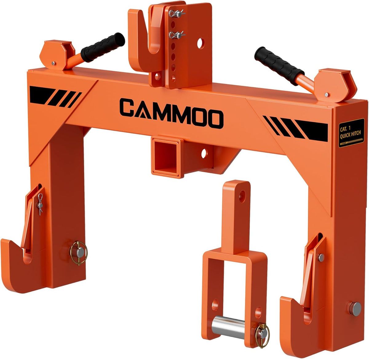 CAMMOO 3-Point Quick Hitch with 2" Receiver, Orange