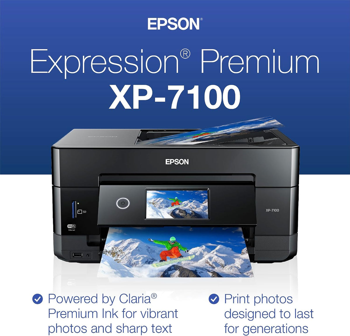 Epson Expression Premium XP-7100 Wireless Color All-in-One Inkjet Printer