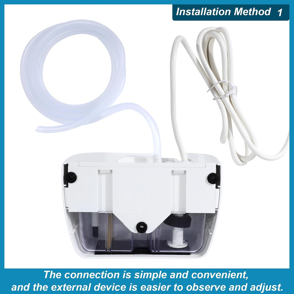 Mini Split Condensate Pump, 100-240V White AC Hvac Silent Condensate Pump, ＜19dB(A), 50/60Hz, External Wall Mount, Self Priming Device, Used for