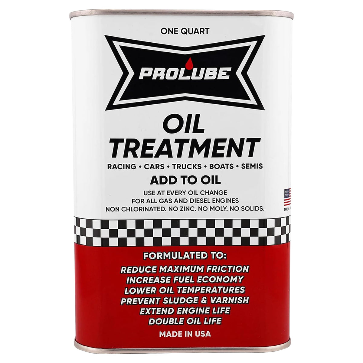 Prolube Oil Treatment - Engine Oil Additive for Gas & Diesel Engines - Reduces Wear, Noise, Vibration - Boosts Fuel Economy & Horsepower - Works on