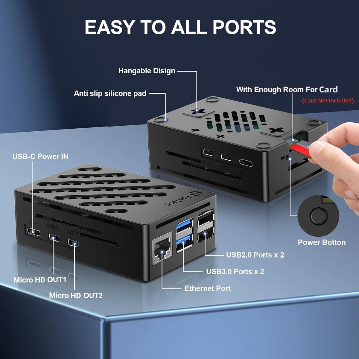RasTech Raspberry Pi 5 8GB Kit with Active Cooler and Pi5 Case