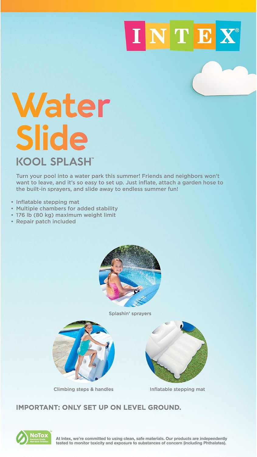INTEX Kool Splash Inflatable Water Slide for Swimming Pool Fun