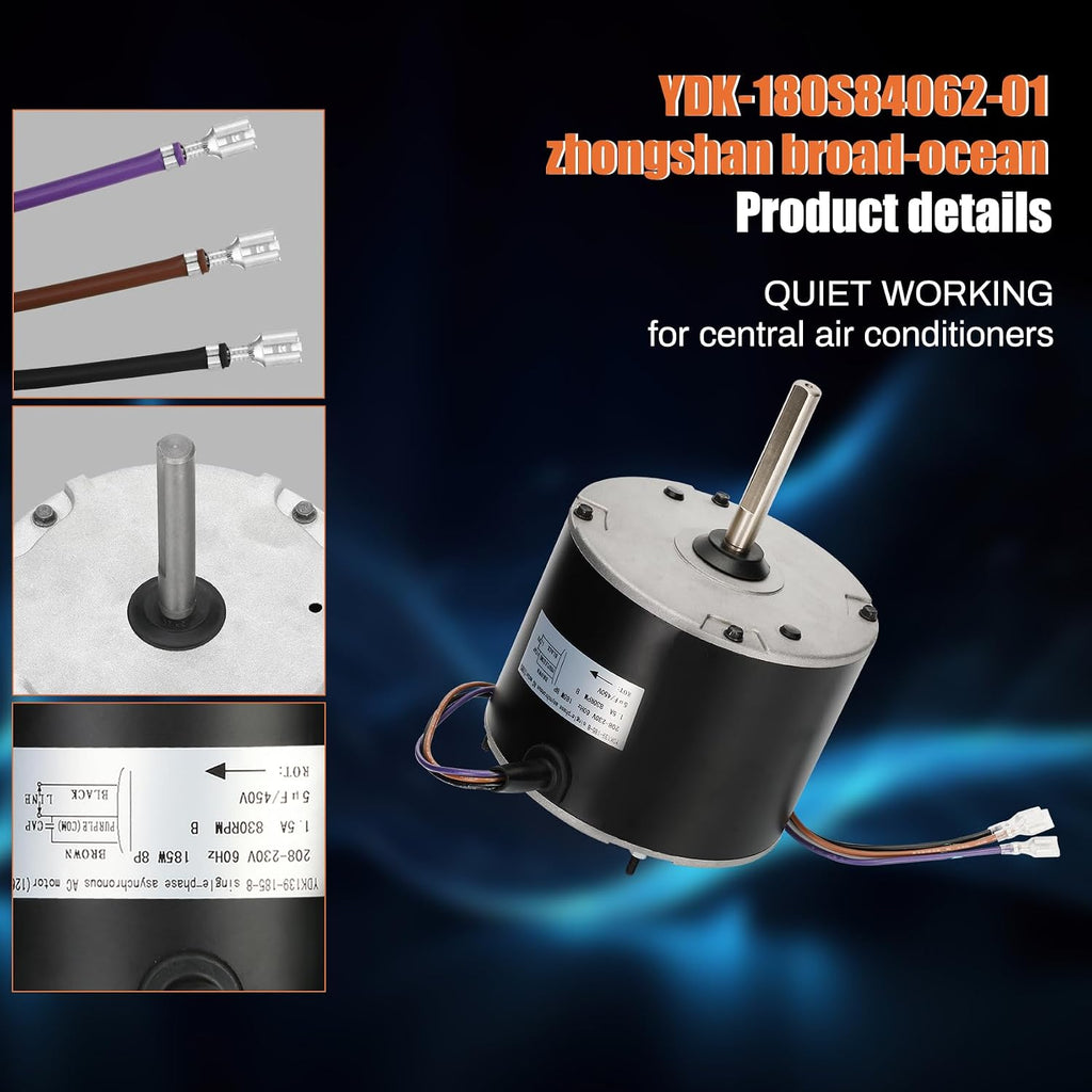 0131M00061SP Condenser Fan Motor, 1/4 Hp Condenser Fan Motor