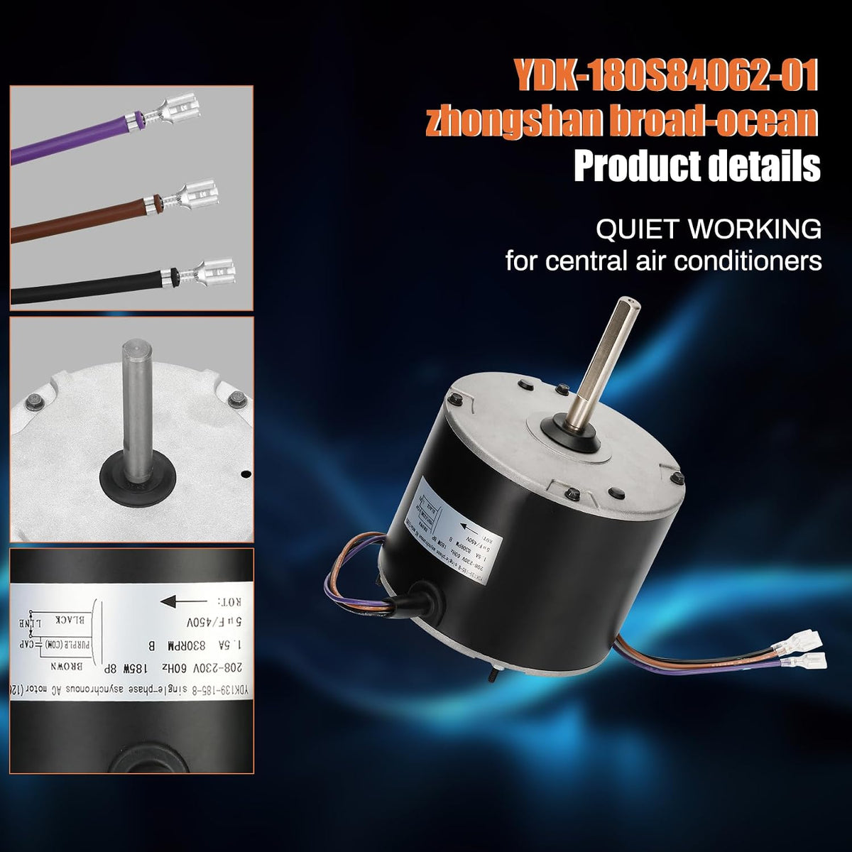 0131M00061SP Condenser Fan Motor, 1/4 Hp Condenser Fan Motor