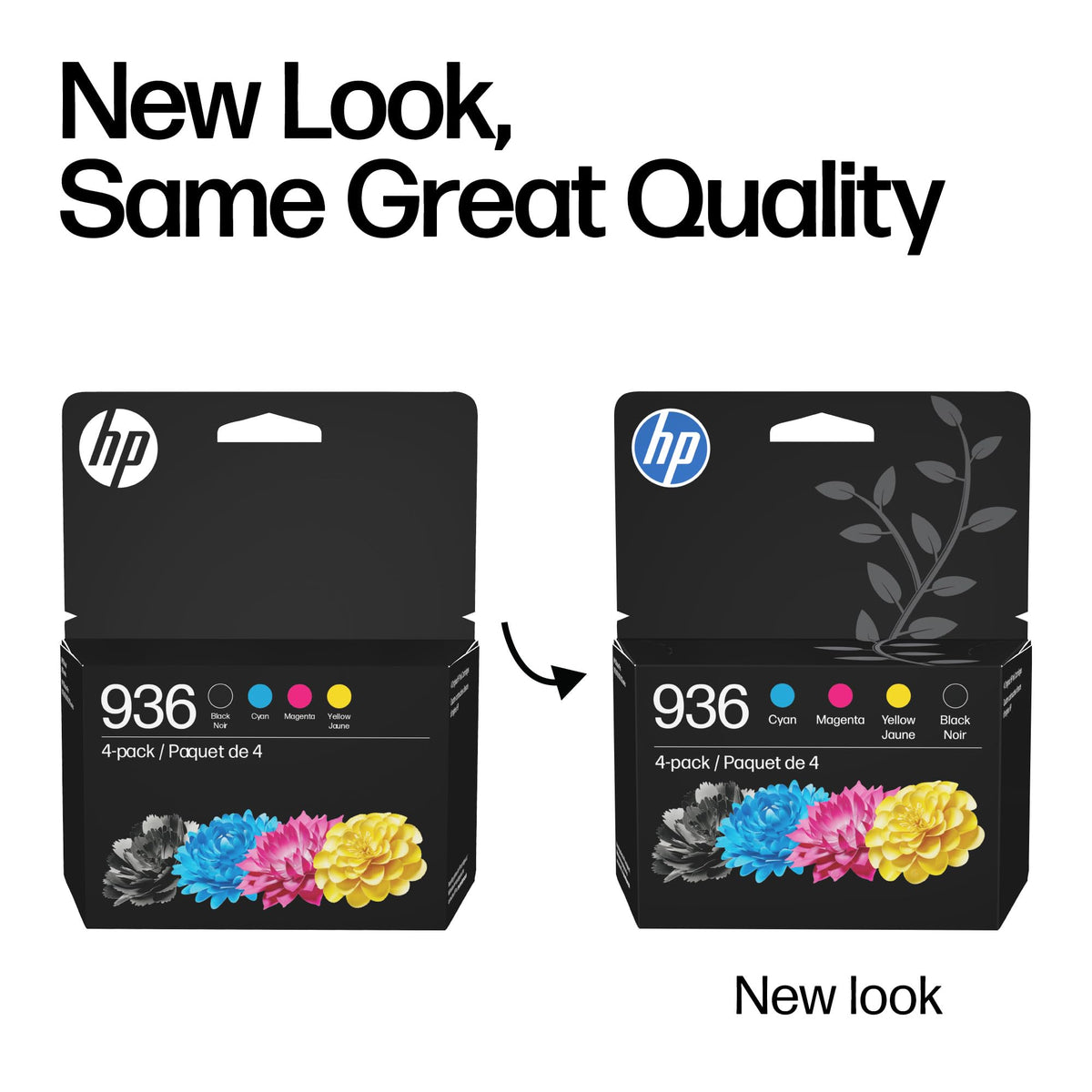 HP 936 Black, Cyan, Magenta, Yellow Ink Cartridges (4-Pack) | Works with OfficeJet 9120, Pro 9110, 9120, 9130, Wide Format 9730 | Eligible for