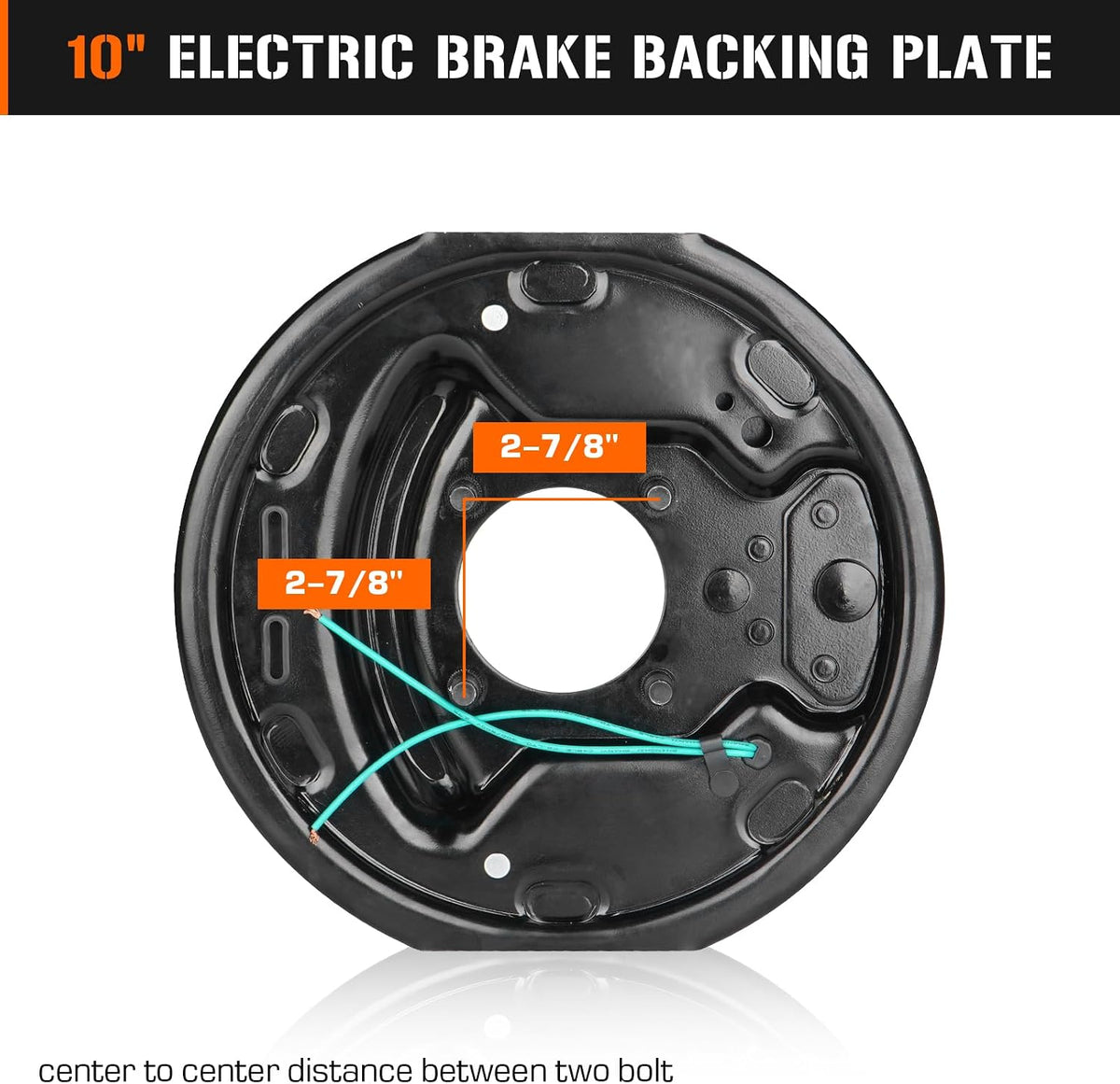 Aeagle 5 on 4.5" Bolt Circle Drum Kits w/ 10" x 2-1/4" Left and Right Self-Adjusting Electric Brake for 3,500lbs Trailer Axle