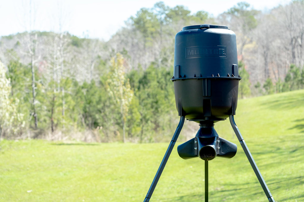 Moultrie Gravity Deer Feeder - Tripod Game Feeder - Easy Conversion Adapter - Protein Pellet Ready - Rugged No-Power Setup for Deer Management