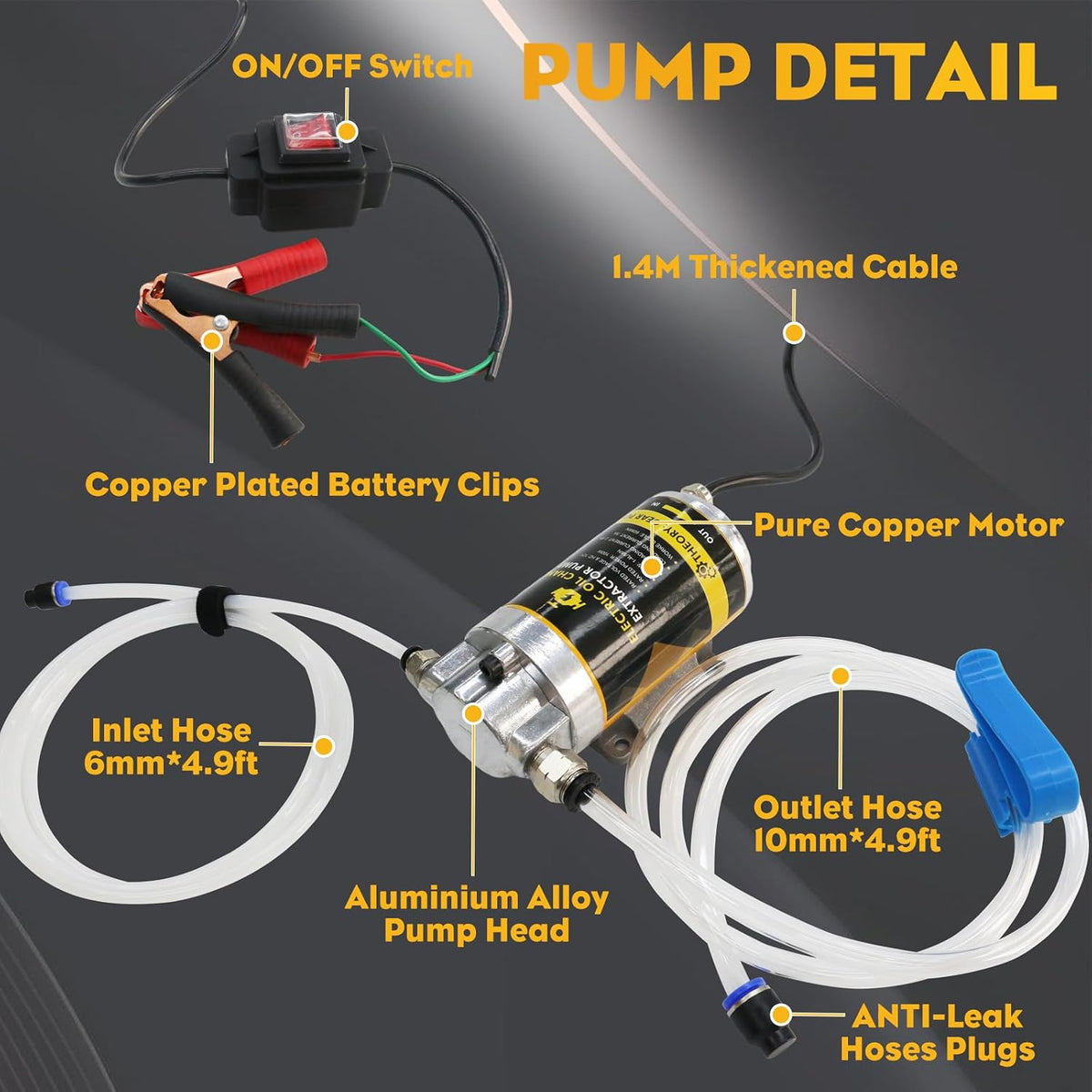 Electric Oil Change Pump, Oil Extractor Pump 12/24V 100W