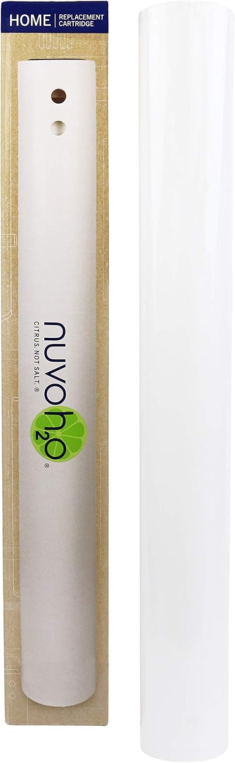 NuvoH2O Replacement Cartridge for Home System, Citrus Filtered, Salt-Free Water Filter System + Water Softener – Healthy & Pure Water – Removes Hard