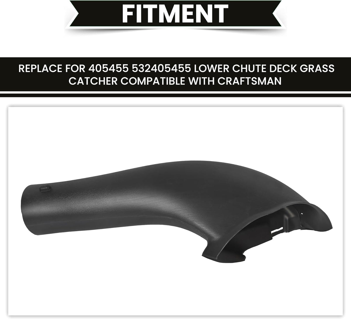 HECASA 46" Lower Bagger Chute Compatible with Craftsman Lawn Mowers