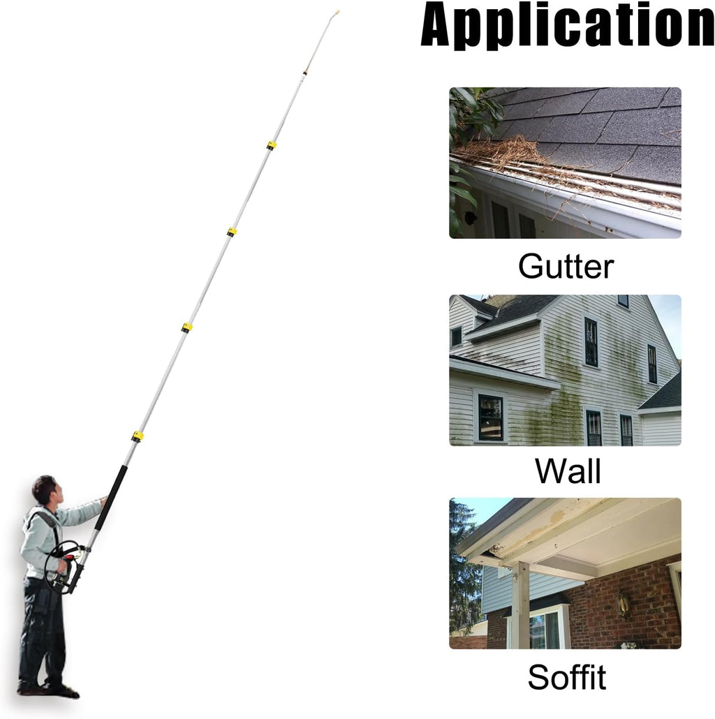 JANZ 24 FT Pressure Washer Telescoping Wand with Extension Wands