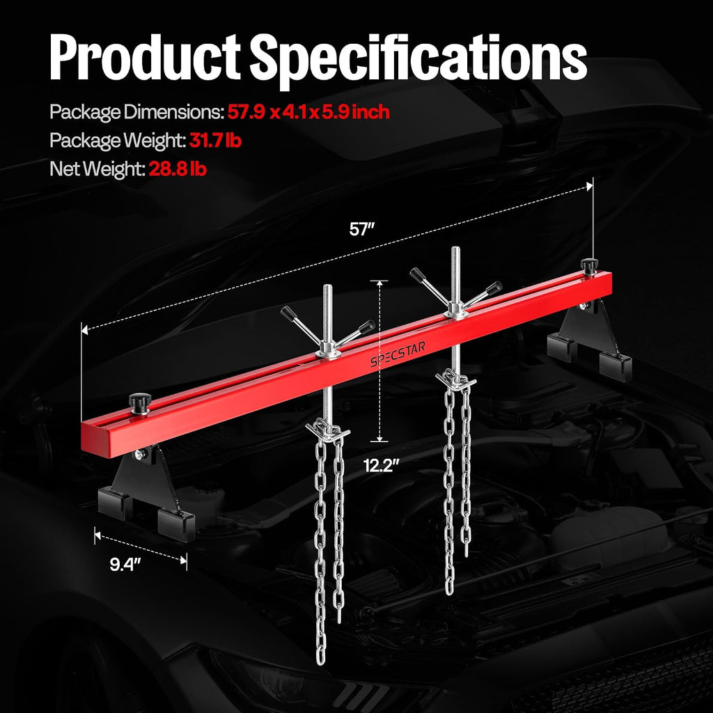 SPECSTAR 1100 Lbs Engine Support Bar Transverse Hoist