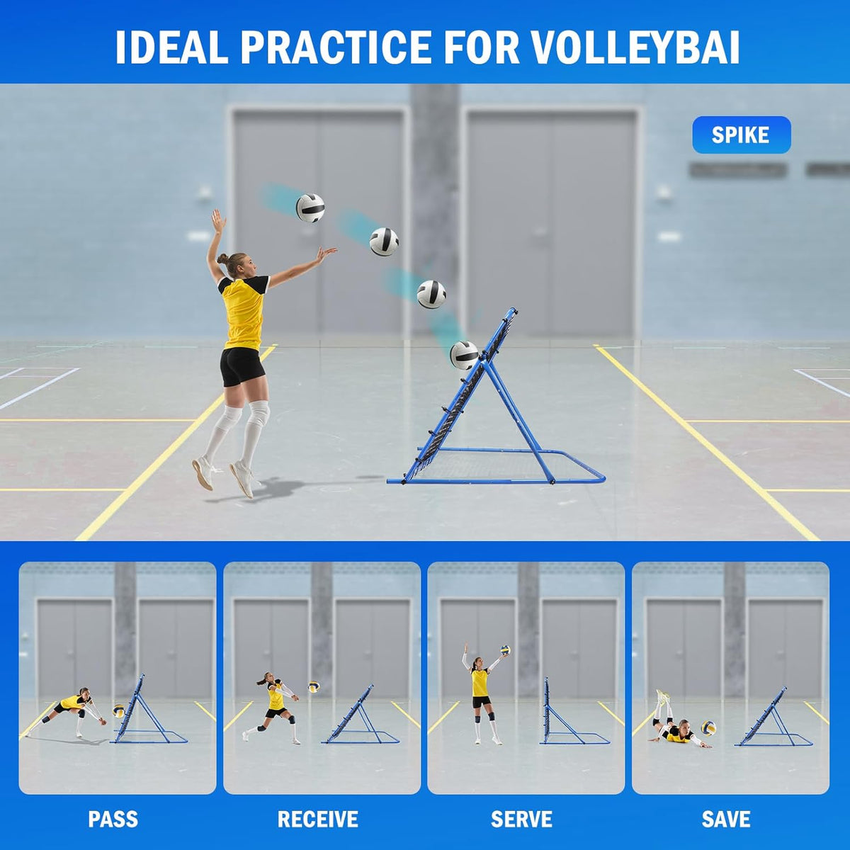 Soccer Baseball Rebounder Soccer Goal Net, Volleyball Rebound Pitchback Net