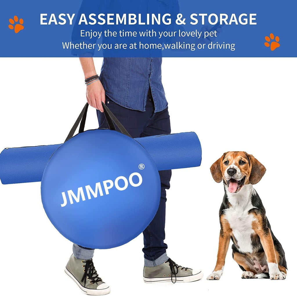 Dog Agility Training Equipment, 60-piece Dog Obstacle Course Training Starter Kit Pet Outdoor Game with Tunnel, Agility Hurdle, Weave Poles, Jump