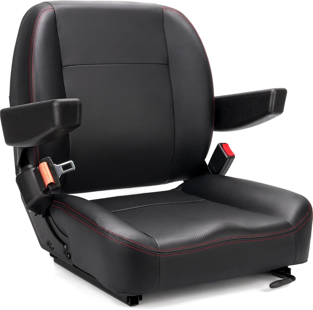 Universal Forklift Seat,Tractor Seat,with Micro Switch,Armrest and Safety Belt,for Tractor,Mower,Skid Loader,Telehandler,Backhoe,Excavator Dozer…
