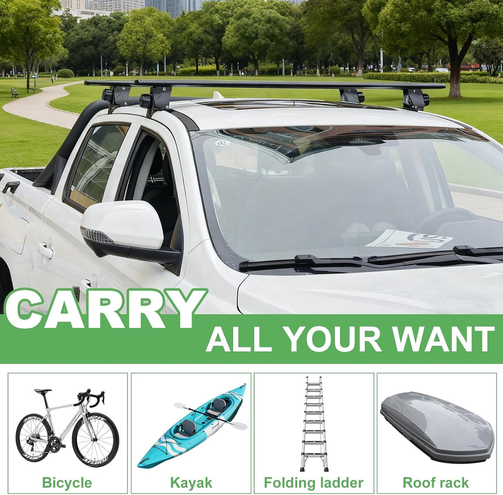 51" Universal Car Roof Rack Cross Bars, Capacity Roof Rack for Bare Roof