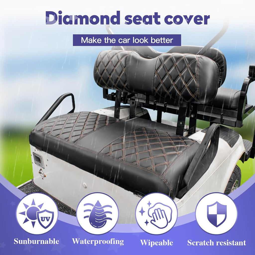 Golf Cart Vinyl Seat Covers Fits EZGO TXT 1994-2013/RXV 2008 up