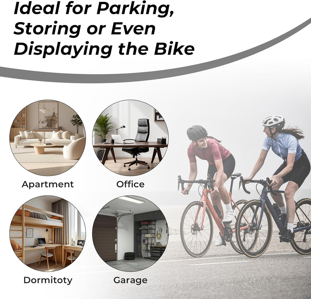 ROCKBROS Bike Stand 2-in-1, Vertical or Horizontal for 20-29 Inch Wheels