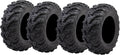 Tusk Mud Force ATV Tire Set - 25x8-12 Front, 25x10-12 Rear, Set of 4