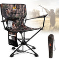 Goplus 360° Swivel Hunting Chair, Folding Hunting Blind Chair for Adults with Cup Holder & Carrying Bag, Lightweight Portable Camping Chairs for Lawn