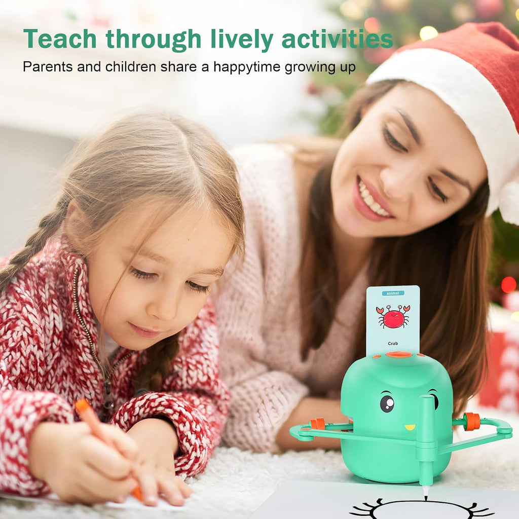 Smart Drawing Robot for Kids,Montessori Educational Painting Toy for 5+ with Voice Interaction&16 Color Pens,Magic Drawing Robot with 150 Learning