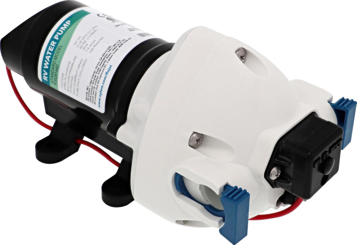 Flojet R3526144D RV Water Pump, 12 VDC 3-Chamber, 3GPM, 50PSI
