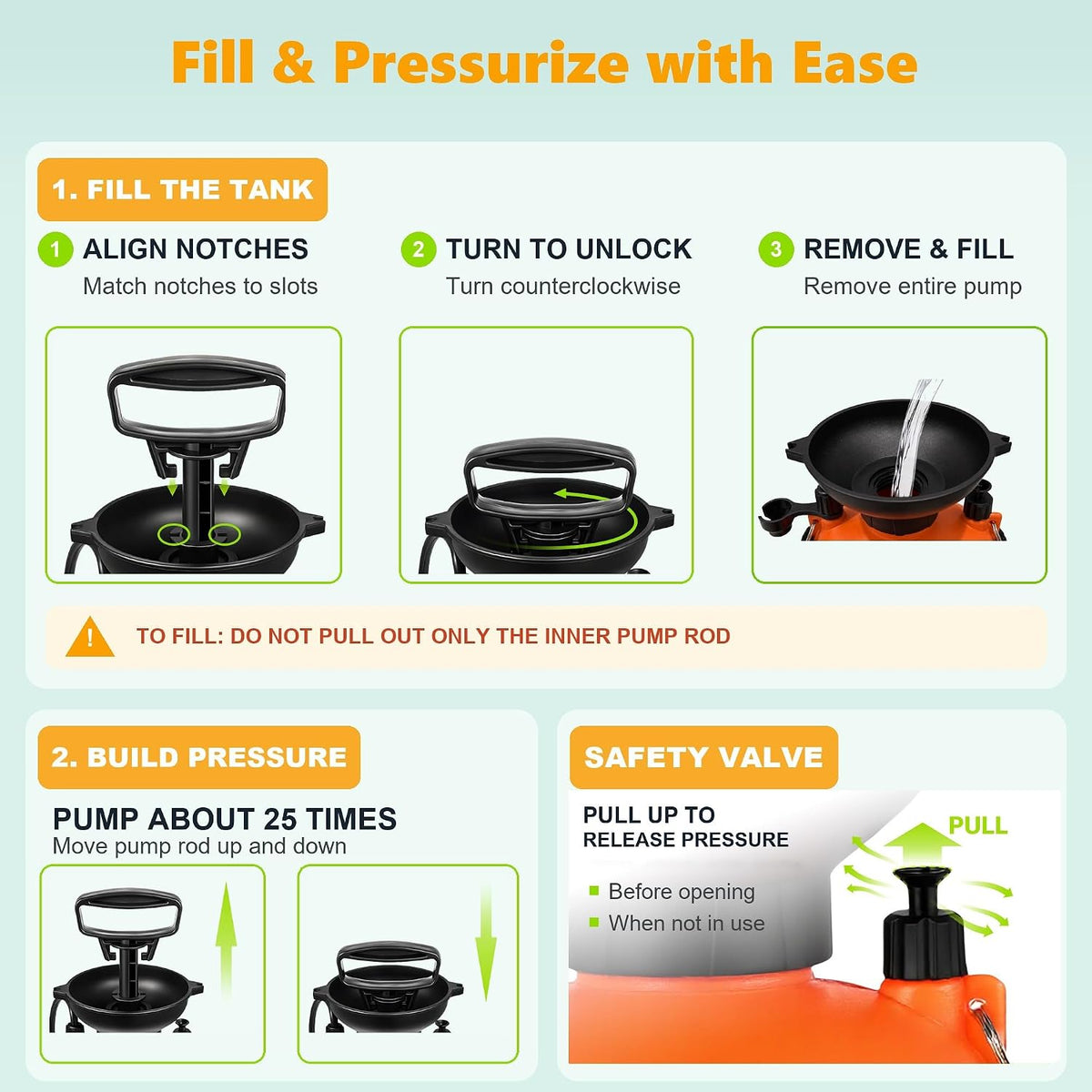 8L/2.1-Gal Portable Shower for Beach & Camping, 10 Spray Patterns