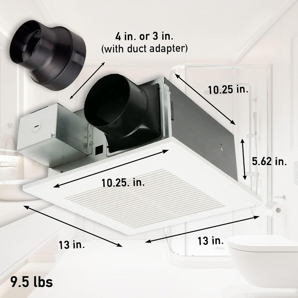 Panasonic FV-0511VF1 WhisperFit Retrofit Bath Fan, 50-80-110 CFM