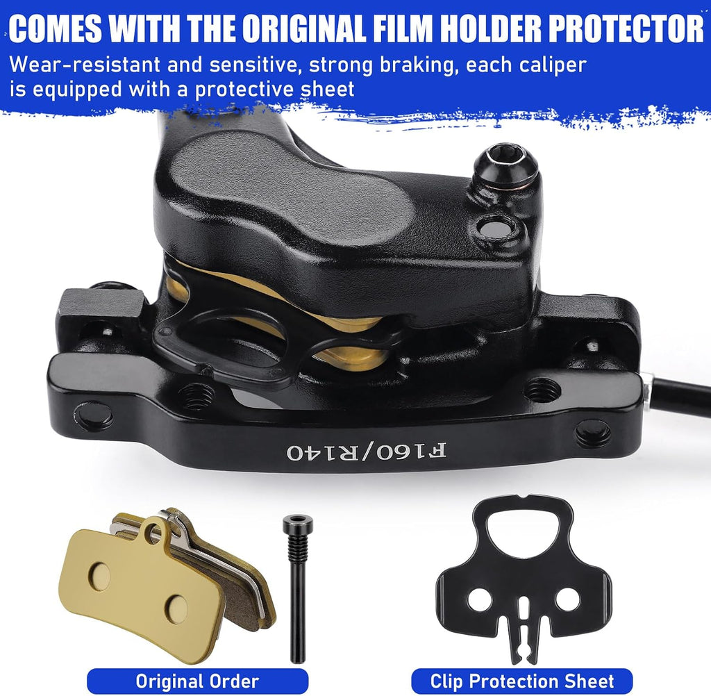 TOBWOLF MTB Hydraulic Disc Brake Set, Four-Piston Bike Brake Upgrade Kit
