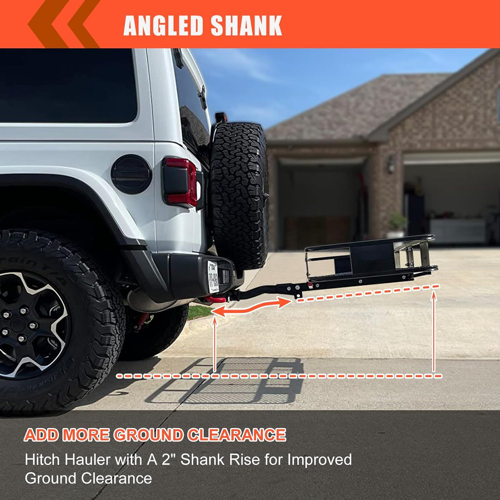 Hitch Mount Cargo Carrier Rack Basket 60"*20"*6"+Waterproof Bag 16 Cu.Ft.