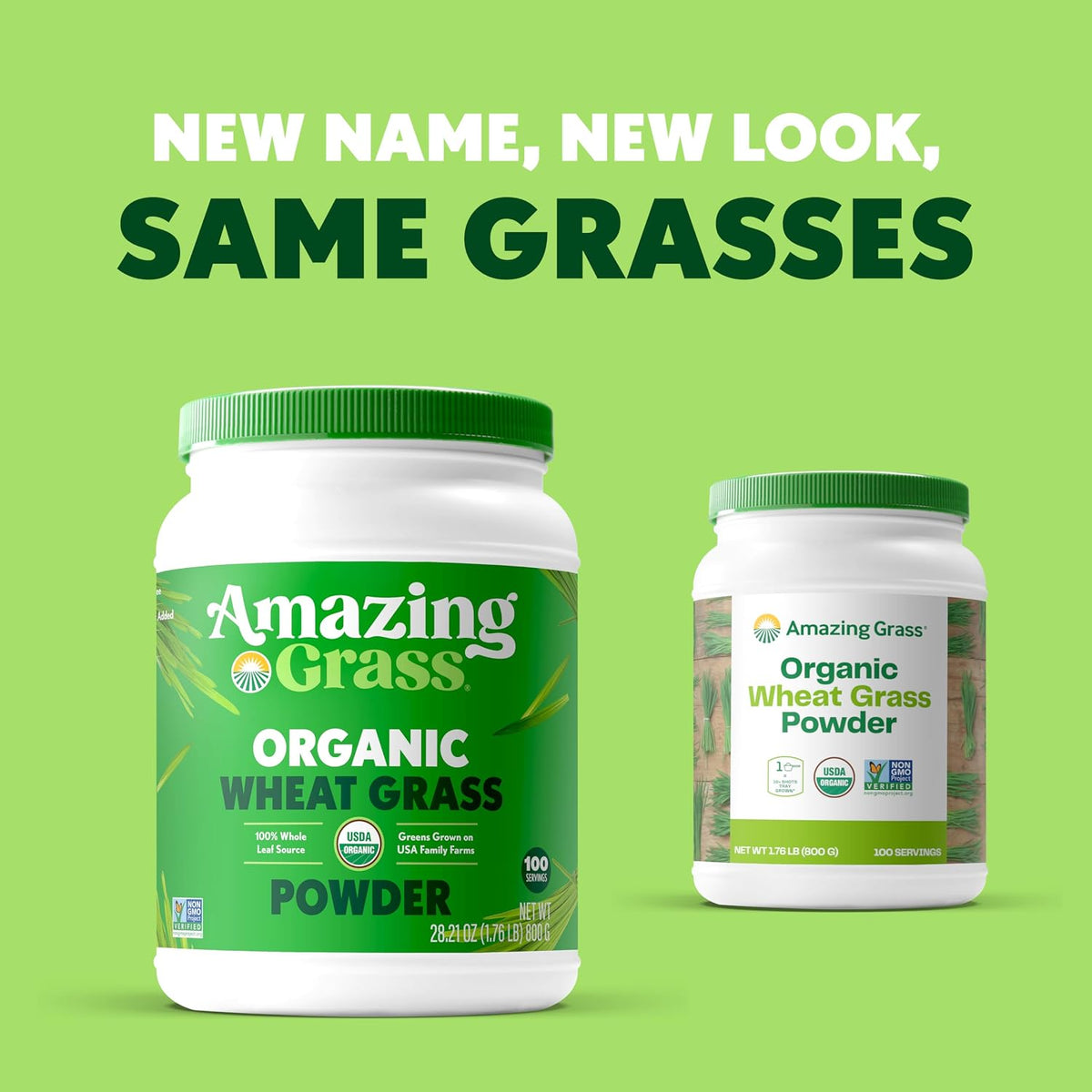 Amazing Grass Wheat Grass Powder, Whole-Leaf, 100 Servings
